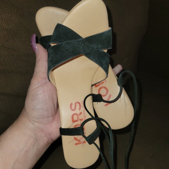 Michael Kors Lace Up High Heel Sandals - Picture 11 of 13